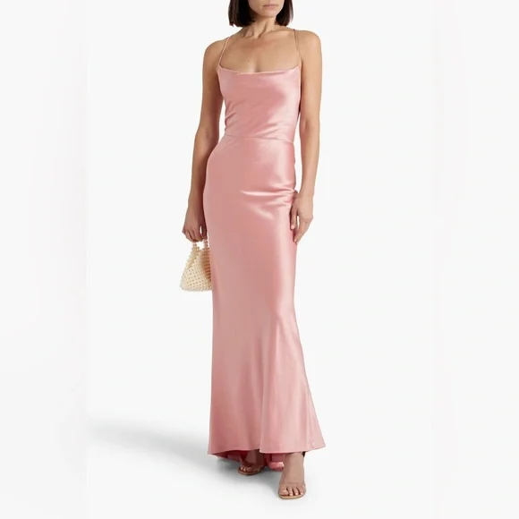 Alice + Olivia Elegant One-Shoulder Pink Gown - Picture 1 of 10